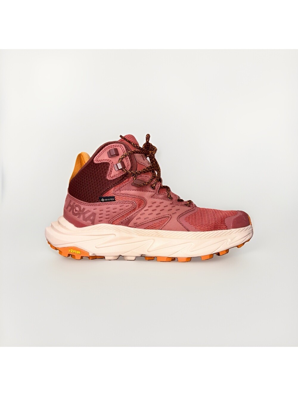 Hoka Anacapa 2 Mid GTX Women’s 9.5 B Gore Tex Vibram Trail Hiking Boots Red